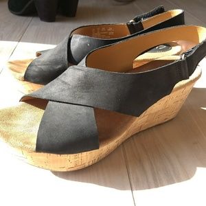 Clarks strappy wedge sandals